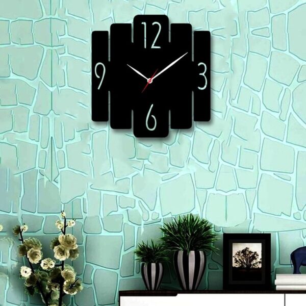 3d Beautiful Wooden Wall Clock For Home & Office, Decorative Designer Wall Clock - Image 2