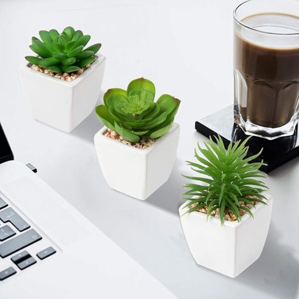 Mini Plant Artificial Flowers Decoration | Artificial Plants Ball For Home (1 Pc Square Shape) - Image 2