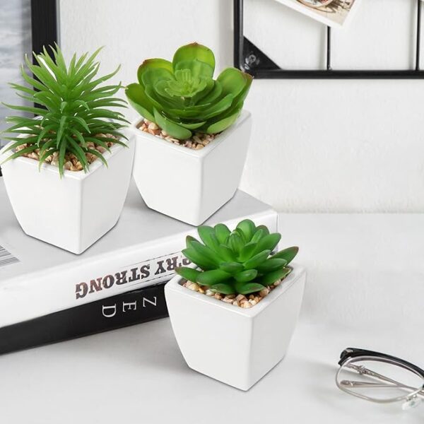Mini Plant Artificial Flowers Decoration | Artificial Plants Ball For Home (1 Pc Square Shape) - Image 5
