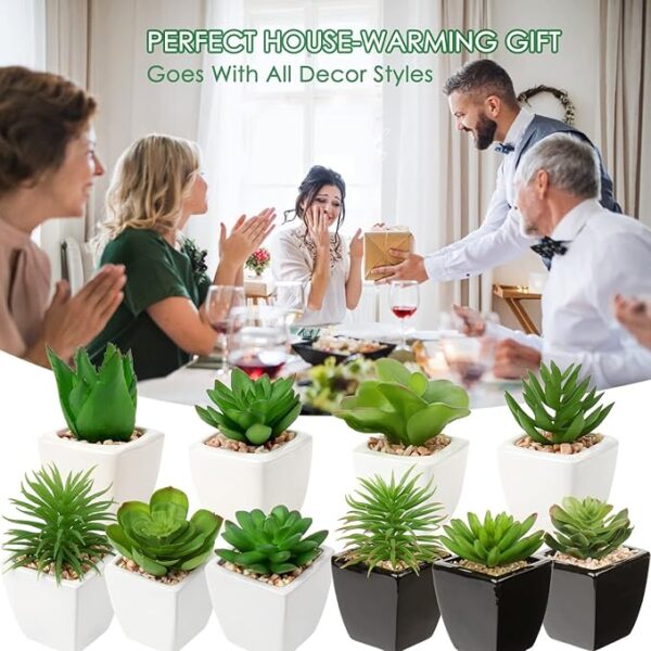 Mini Plant Artificial Flowers Decoration | Artificial Plants Ball For Home (1 Pc Square Shape) - Image 3