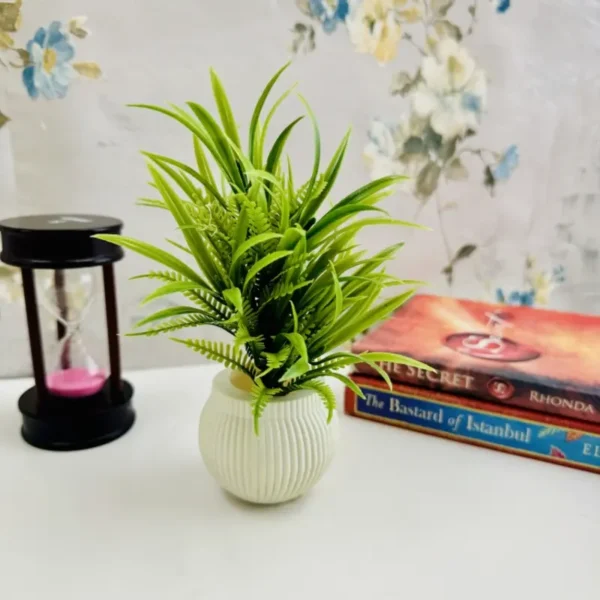 Pack Of 4 Mini Planters | Artificial Decoration Mini Plants - Image 2