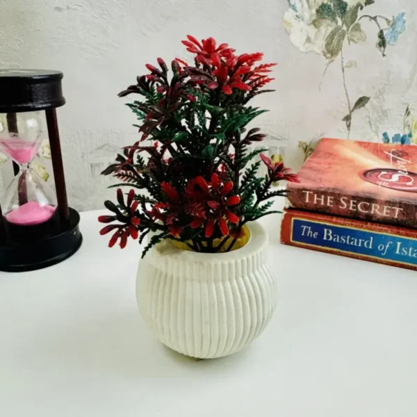 Pack Of 4 Mini Planters | Artificial Decoration Mini Plants - Image 3