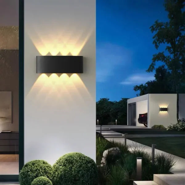 8 Way 8 Side Outdoor Waterproof Wall Light, Fancy Led Light For Wall, Aluminium Ip65 Waterproof Outdoor Wall Lamps 8 Watts - Image 6