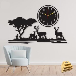 3d Wall Clock With Light Wooden Wall Clock